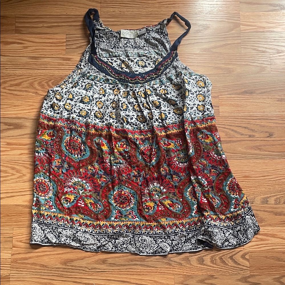 Colorful Paisley Camisole Hippie 60s Top
